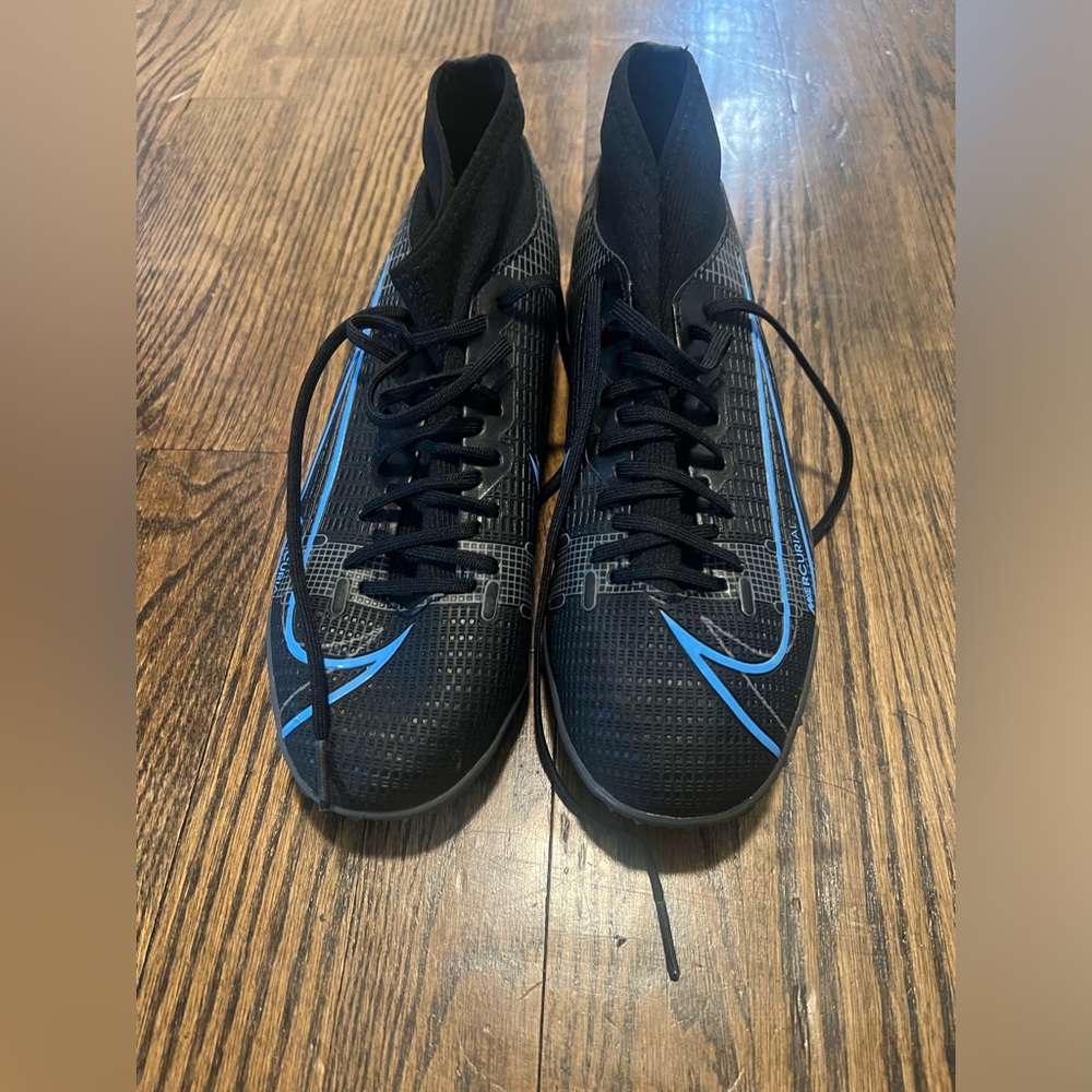 Nike Mercurial Black Indoors with Blue Accent